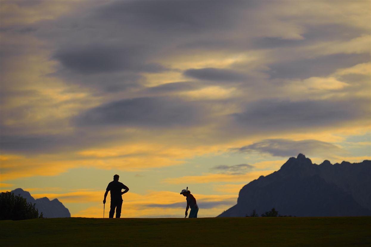 Golfplatz Reit im Winkel Kössen abends