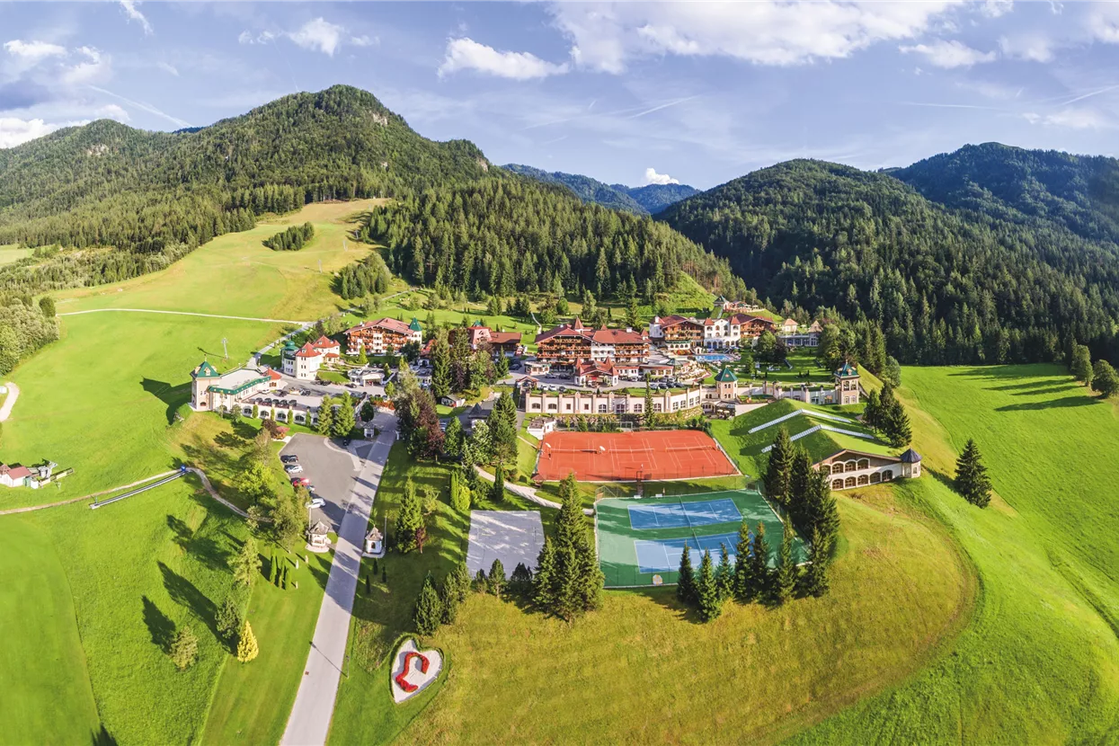 Golfhotel-Ansich von oben